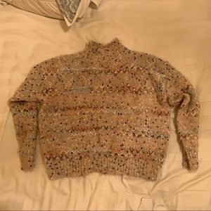 Lulus Size XSmall Fuzzy Pink/Gold Speckled Sweater